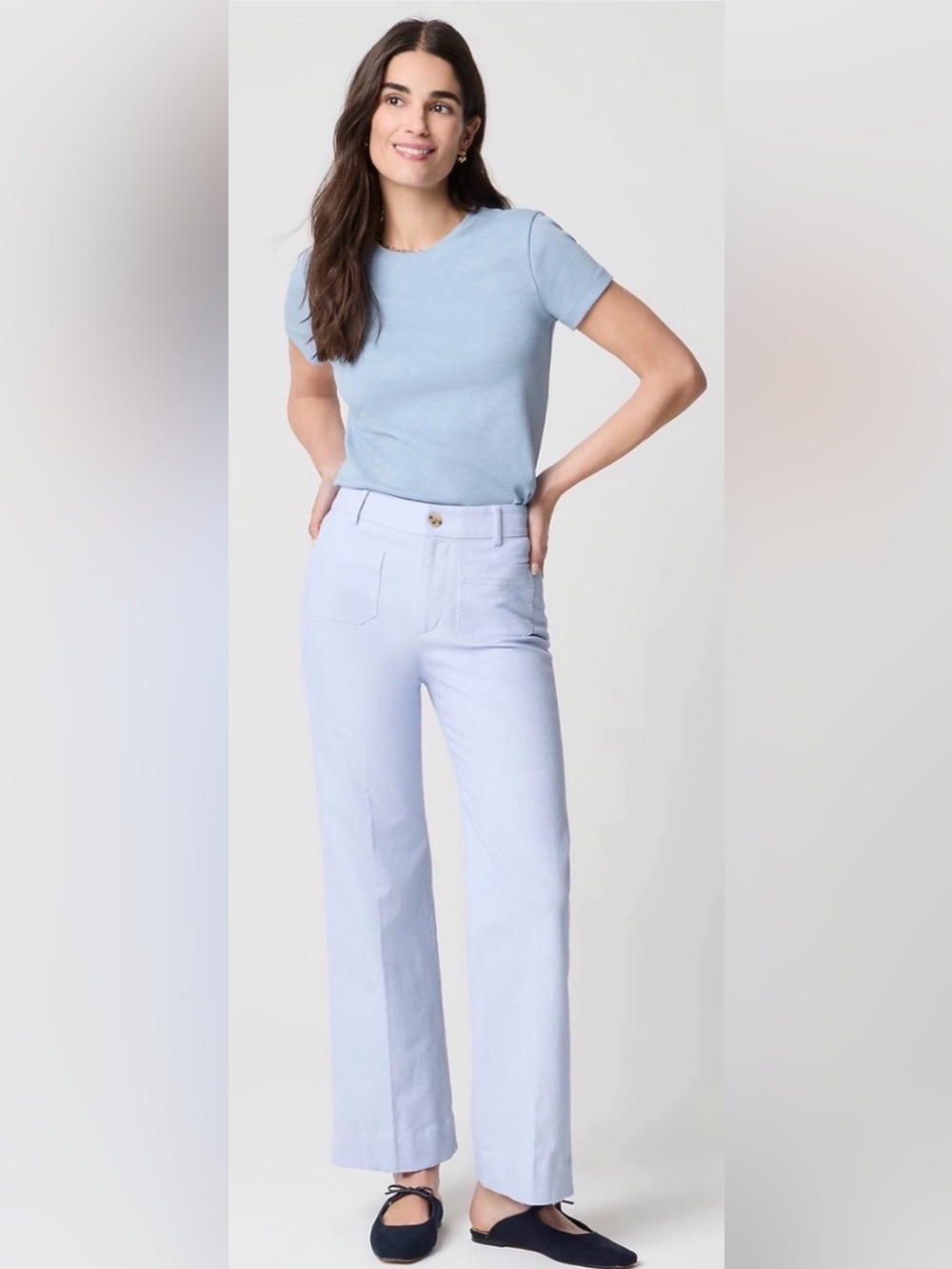 J. Crew Lizzie Blue Stripe Pants size 27